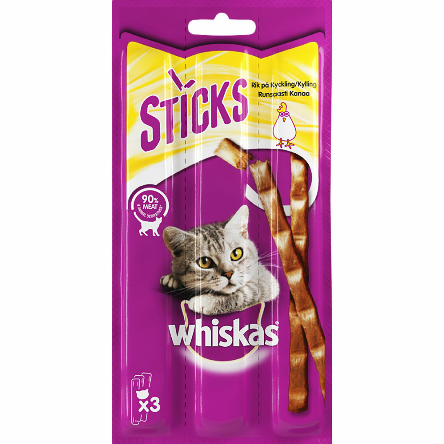 Kattgodis Whiskas Sticks Kyckling oB
